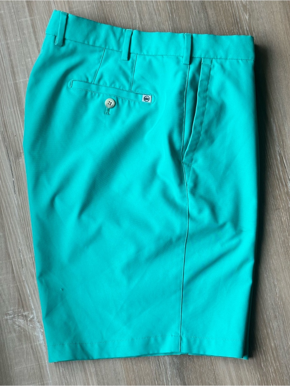 Peter Millar Salem Performance Golf Shorts Mens 38 Green Stretch Flat Front